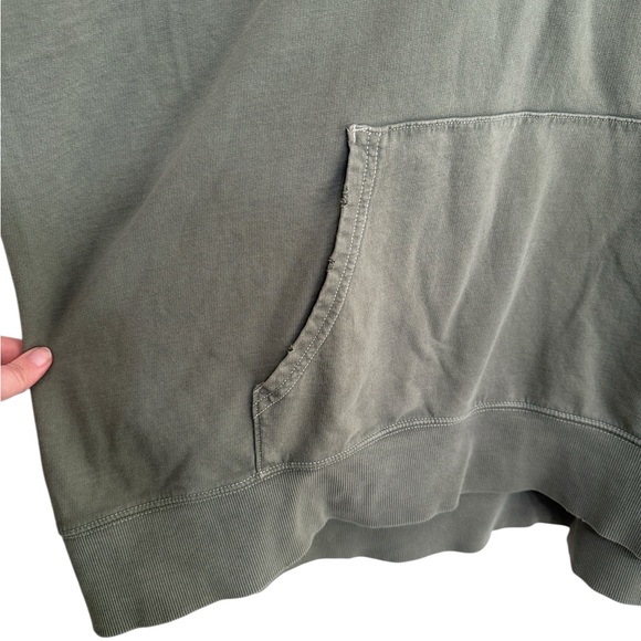 Aerie Hoodie Women’s XL Green Oversized Quarter Zip Cotton - Picture 6 of 11